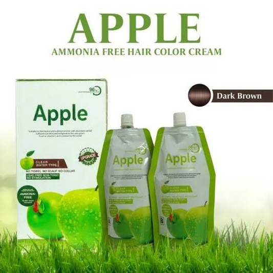 Apple Hair Color | Long-Lasting Shine And Smooth Finish | Nourishing Hair Dye For Natural, Vibrant, And Lustrous Color (Dark Brown)