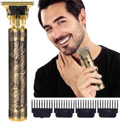 Metal Body Vintage T9 Trimmer & Hair Clipper for Men | USB Rechargeable