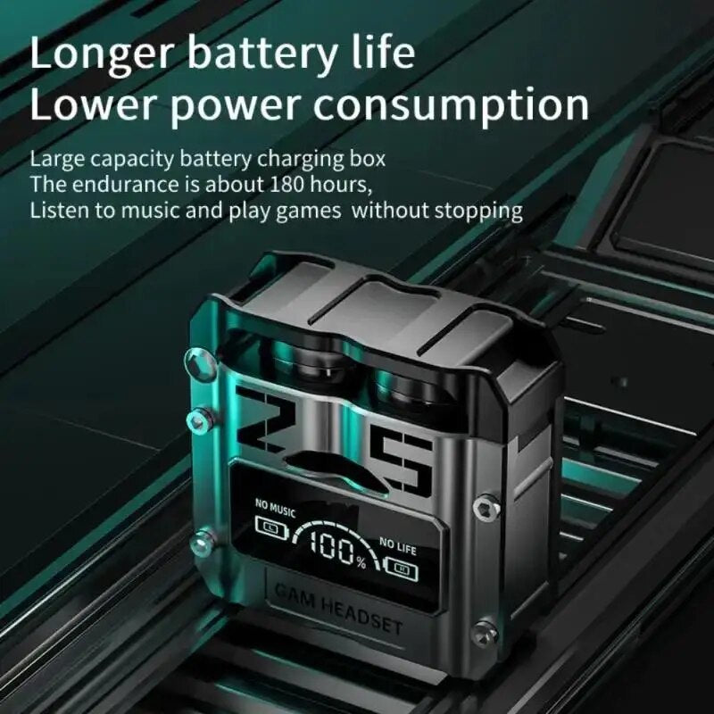 M25 Bluetooth 5.3 Wireless Earbuds – HiFi Sound, LED Battery Display, 40 Hours Backup, Noise Cancelling.