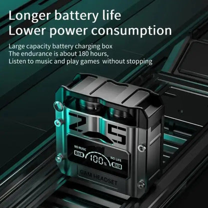 M25 Bluetooth 5.3 Wireless Earbuds – HiFi Sound, LED Battery Display, 40 Hours Backup, Noise Cancelling.