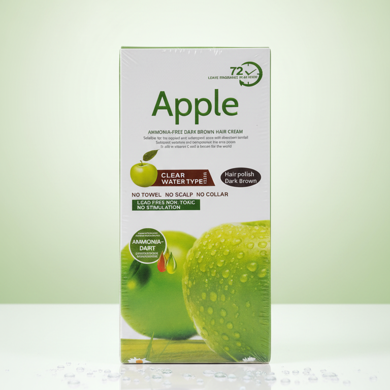 Apple Hair Color | Long-Lasting Shine And Smooth Finish | Nourishing Hair Dye For Natural, Vibrant, And Lustrous Color (Dark Brown)